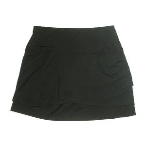 Lucky in Love golf skirt black Scallop A-Line Skort pockets sz medium  EUC